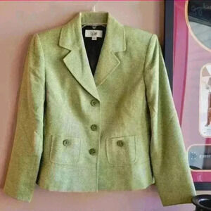 ChadWick's Women's Jacket Wool Coat  Green Avocado Size 6 Like New